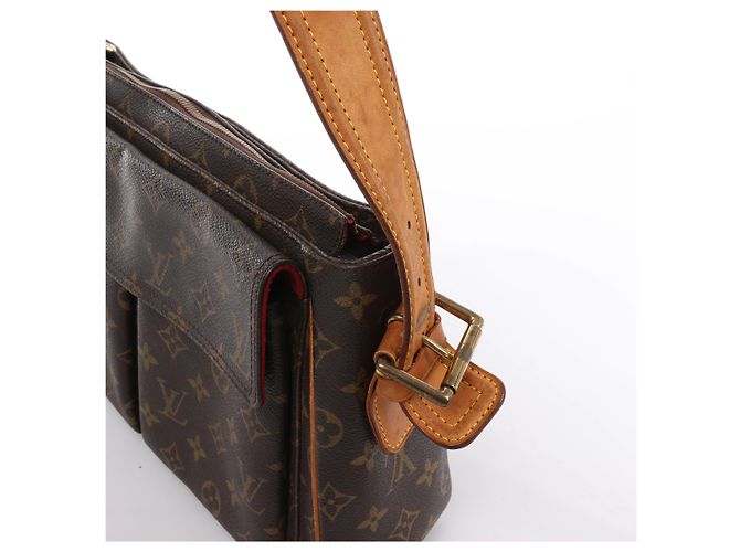 Borsa a tracolla Louis Vuitton Viva-Cité GM Monogram in marrone M51163 - vista 5