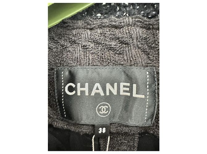 Chanel Wolljacke mit Schneeflocken Strickkragen Größe 38 - Ansicht 4