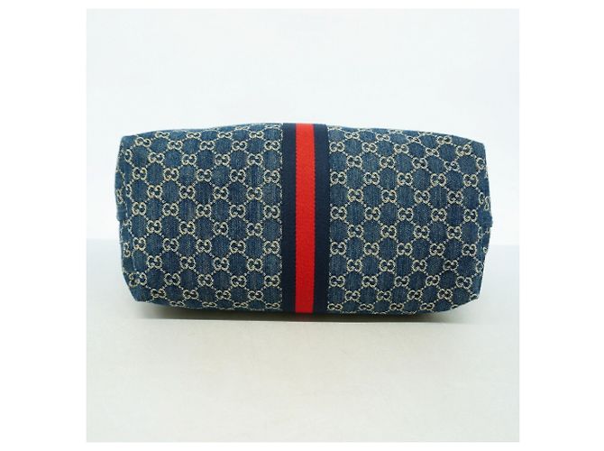 Bolso Tote Gucci de denim azul marino - vista 3