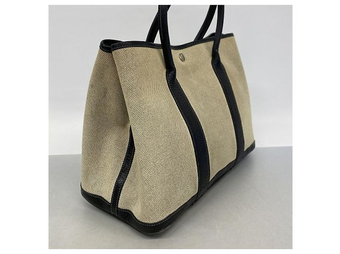 Hermès Bolso Tote Hermes Garden PM Boldic Toile H Negro - vista 2