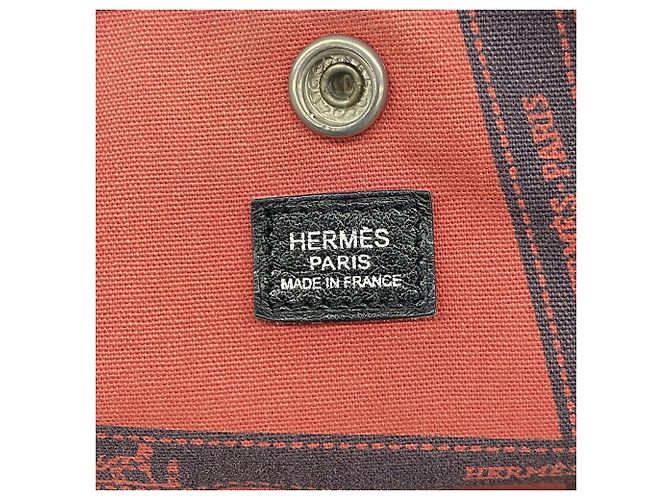 Hermès Bolso Tote Hermes Garden PM Boldic Toile H Negro - vista 5