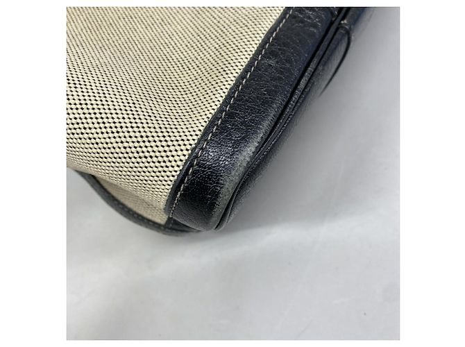 Hermès Bolso Tote Hermes Garden PM Boldic Toile H Negro - vista 7