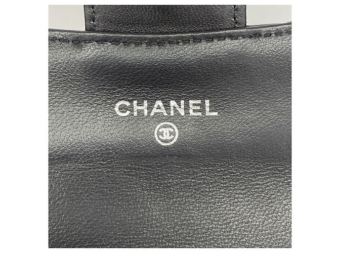 Chanel Black Lambskin Card Case - view 4