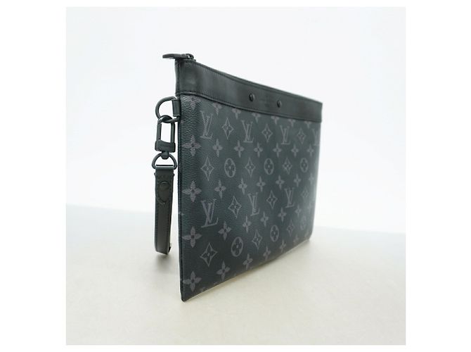 Louis Vuitton Monogram Eclipse Pochette To Go Clutch Bag - vista 2