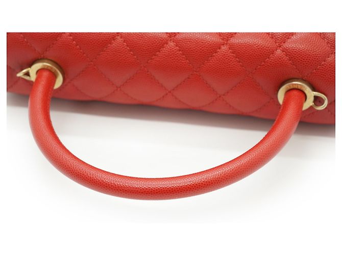 Chanel Bolsa Pequena Coco Handle em Caviar Matelassé - vista 10