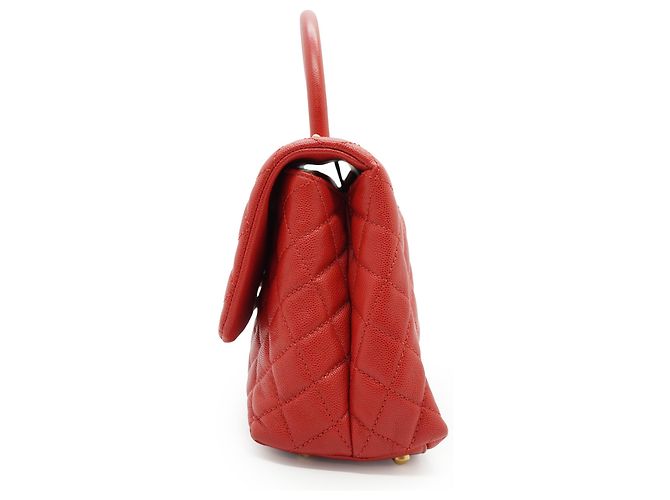 Chanel Bolsa Pequena Coco Handle em Caviar Matelassé - vista 4