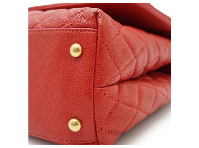 Chanel Bolsa Pequena Coco Handle em Caviar Matelassé - vista 8