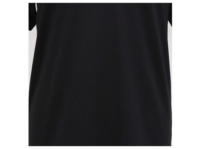 T-shirt Dolce & Gabbana in cotone nero con logo applicato e scollo a V - vista 4