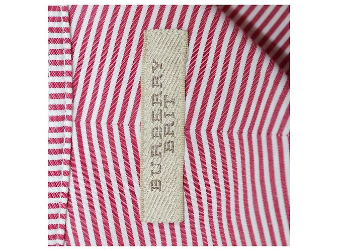Camisa Burberry Brit de manga comprida em algodão riscado vermelho - vista 5