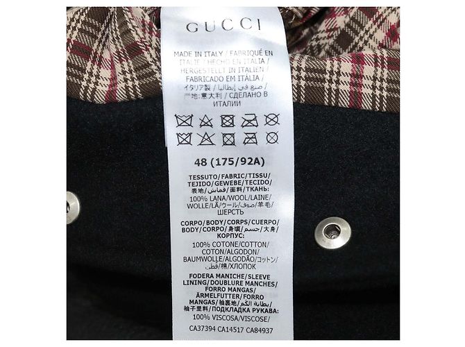 Giacca Bomber Gucci in misto tessuto nero e pelle con Horsebit - vista 6