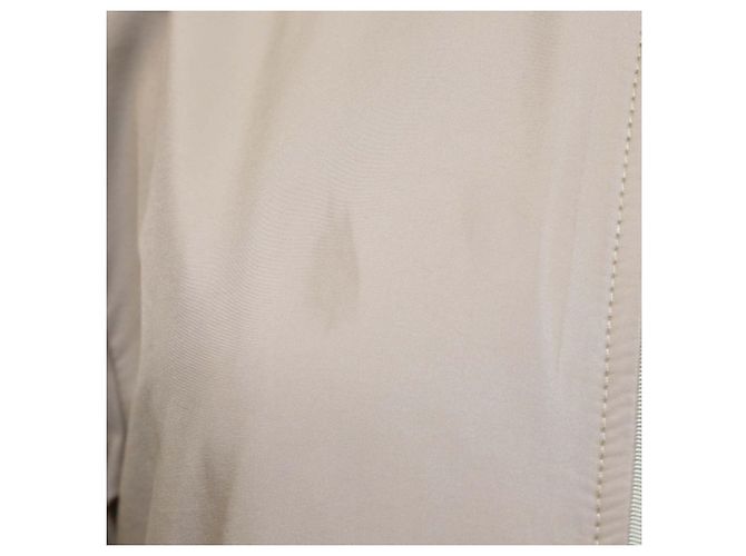 Jaqueta Bomber Dolce & Gabbana em Nylon Marrom e Branco com Placa de Logo - vista 4