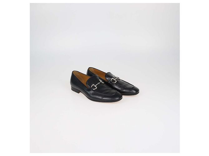 Mocassini Horsebit Gucci in pelle lucida nera - vista 2