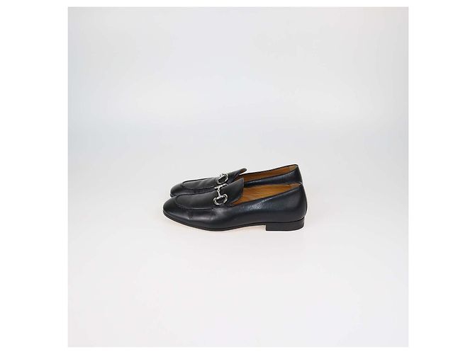 Mocassini Horsebit Gucci in pelle lucida nera - vista 4