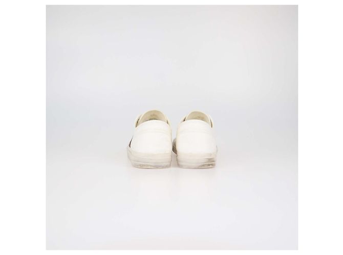 Sneakers basse Gucci Julio in tela bianca con banda Web - vista 5