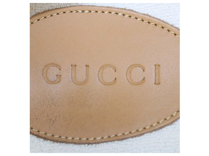 Sneakers basse Gucci Julio in tela bianca con banda Web - vista 6