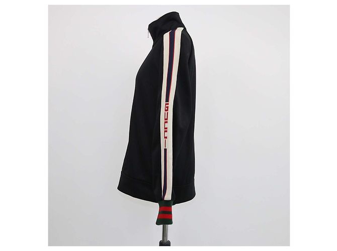 Gucci Track Jacket aus technischem Jersey in Schwarz mit Frontreißverschluss - Ansicht 2