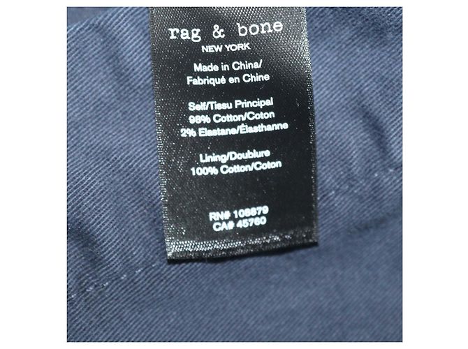 Giacca Trucker in cotone blu navy Rag & Bone - vista 6