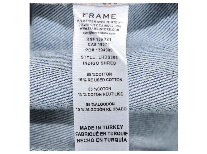 Autre Marque Chaqueta Frame de denim azul distressed - vista 6