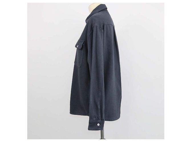 Autre Marque Frame Black Cotton Long Sleeve Overshirt - view 2