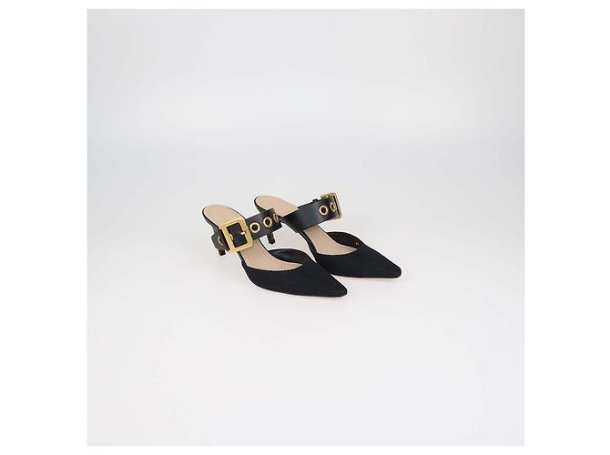 Mules D-Dior Christian Dior in tessuto tecnico nero - vista 2