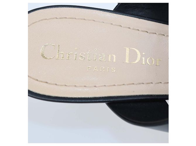 Mules D-Dior Christian Dior in tessuto tecnico nero - vista 6