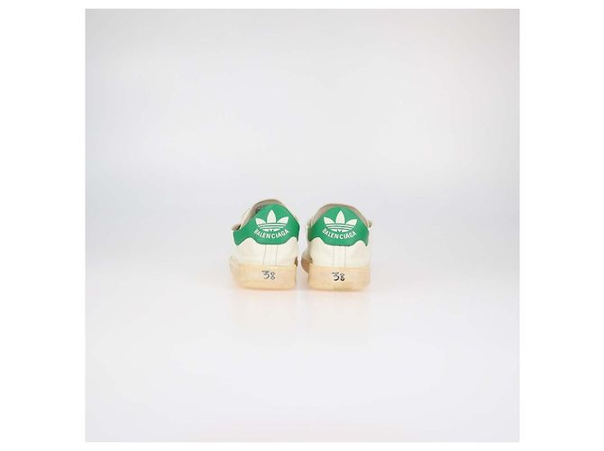 Autre Marque Sneakers Balenciaga x Adidas Off White Leather Stan Smith Worn Out - vista 5
