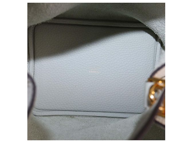 Hermès Bolso Hermes Picotin Lock 18 en piel Clemence Gris Neve - vista 6