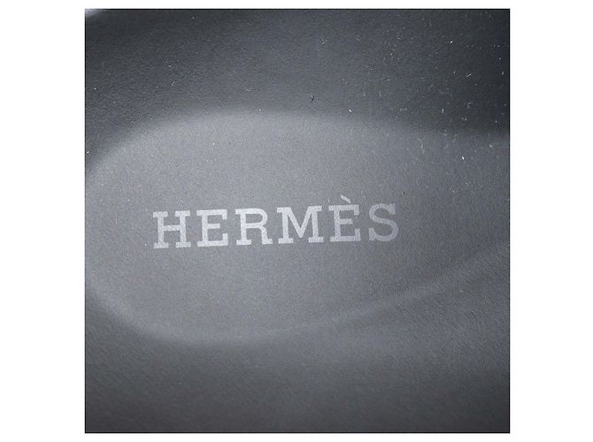 Hermès Hermes Chypre Sandalen aus schwarzem Leder - Ansicht 6