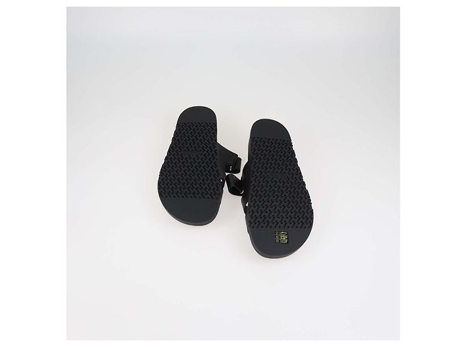 Hermès Hermes Chypre Sandalen aus schwarzem Leder - Ansicht 7