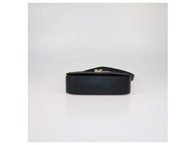Autre Marque Demellier The Vancouver Shoulder Bag in tela a righe bianco e nero e pelle - vista 4