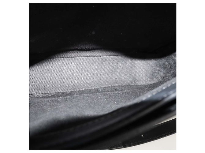 Autre Marque Demellier The Vancouver Shoulder Bag in tela a righe bianco e nero e pelle - vista 6