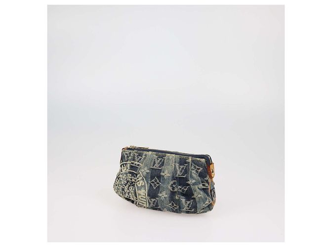 Louis Vuitton Blue Monogram Denim Raye Kosmetiktasche - Ansicht 2