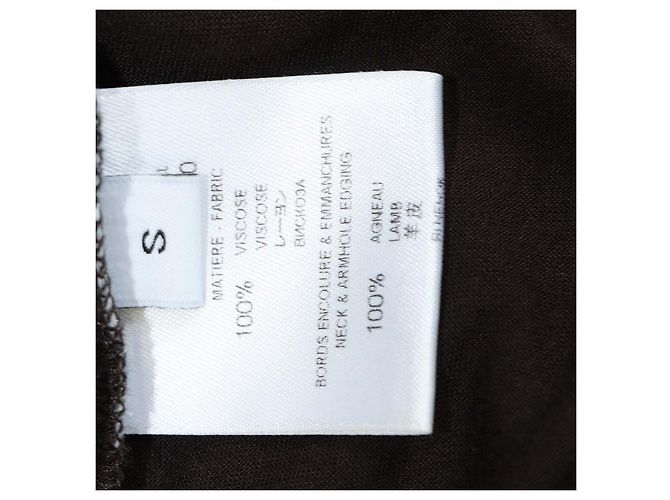 Top senza maniche con zip Givenchy in viscosa e pelle marrone - vista 7