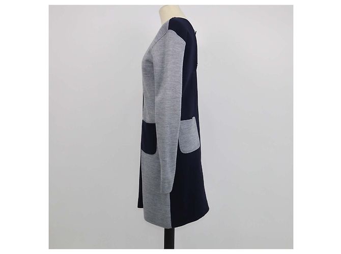 Marni Langärmeliges Maxikleid aus tricolor Mischgewebe Colorblock - Ansicht 2