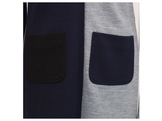 Marni Langärmeliges Maxikleid aus tricolor Mischgewebe Colorblock - Ansicht 4
