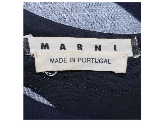 Marni Langärmeliges Maxikleid aus tricolor Mischgewebe Colorblock - Ansicht 5