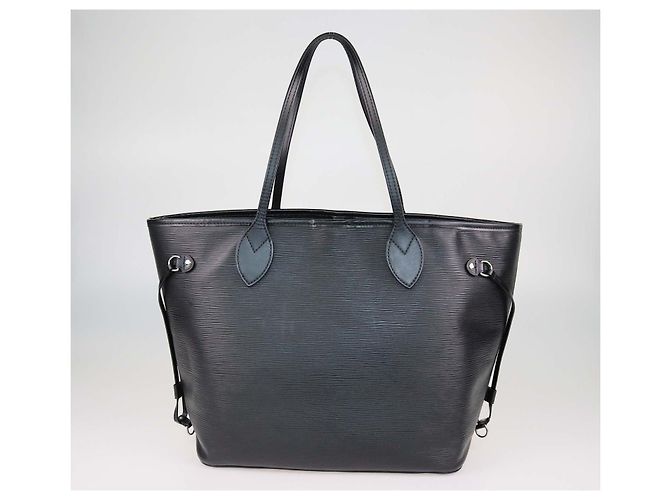 Borsa Louis Vuitton Neverfull MM in pelle Epi nera - vista 2