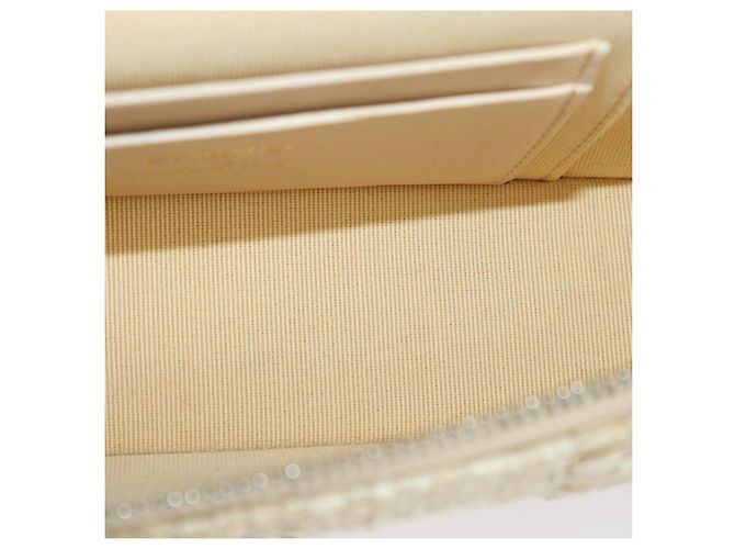 Beauty case Slim Vanity Case in rafia beige Chanel con catena - vista 5