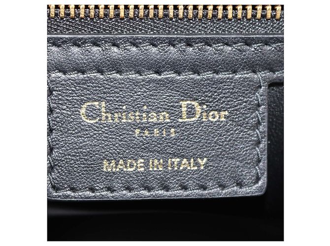 Borsa a spalla media Caro in tweed Macrocannage nero e bianco Christian Dior - vista 5