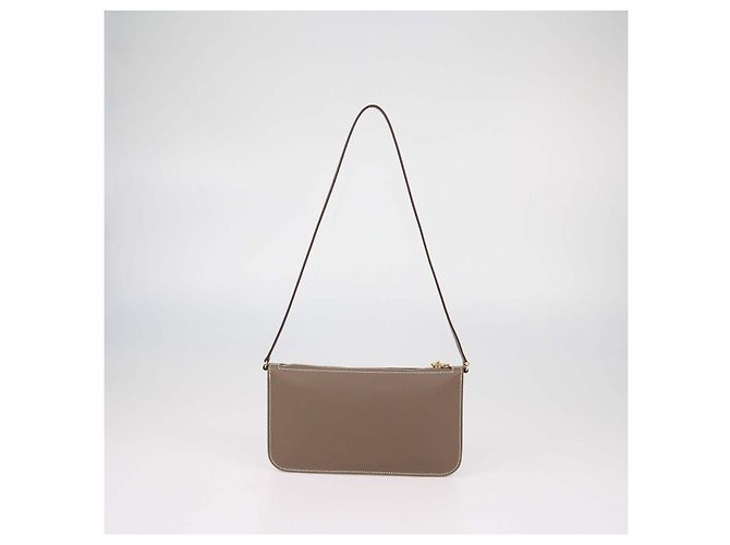 Hermès Hermes Etoupe Evercolor Leather Zipengo Chaine d'Ancre To Go Pouch - vista 3
