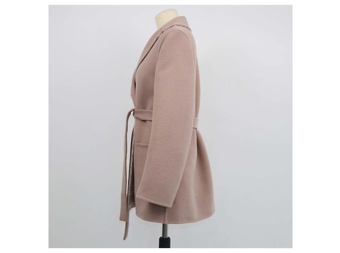 Christian Dior Nude Wool Belted Jacket - view 2