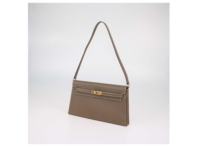 Hermès Borsa Hermes Etoupe Madame Leather Gold Hardware Kelly Elan Sellier - vista 2