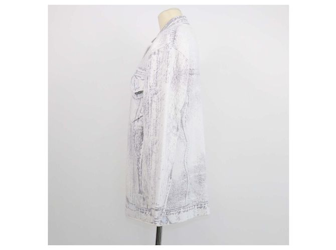 Autre Marque Giacca Oversized PH5 Grey Blend Cotton Denim Print - vista 2