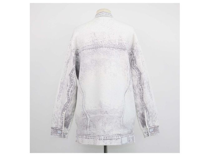 Autre Marque Giacca Oversized PH5 Grey Blend Cotton Denim Print - vista 3