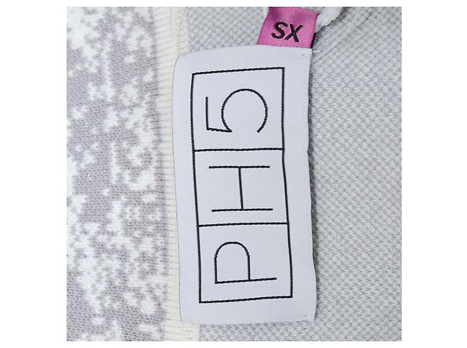 Autre Marque Giacca Oversized PH5 Grey Blend Cotton Denim Print - vista 5