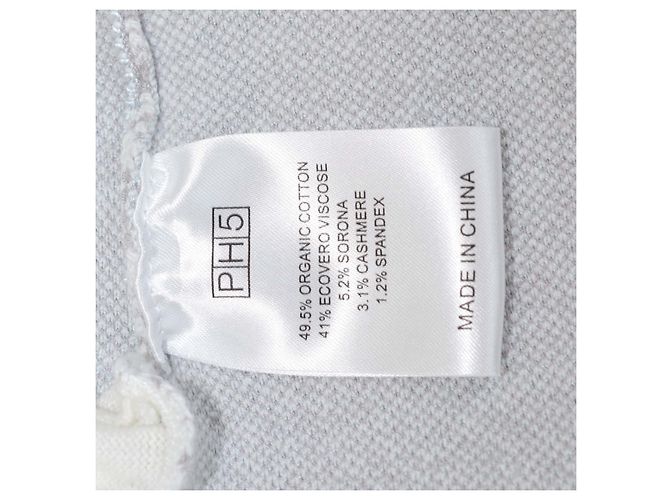 Autre Marque Giacca Oversized PH5 Grey Blend Cotton Denim Print - vista 6