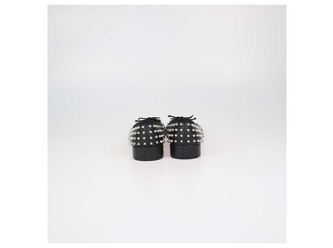 Ballerine in pelle nera con borchie Christian Louboutin - vista 5
