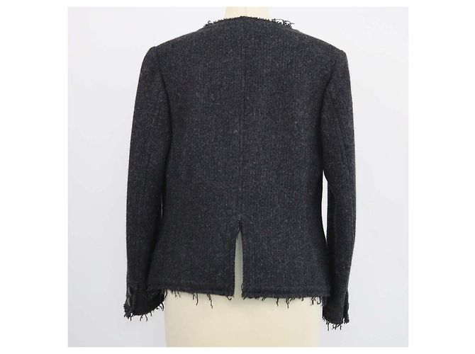 Autre Marque Y's by Yohji Yamamoto Tweed-Blazer in Dunkelgrau - Ansicht 3