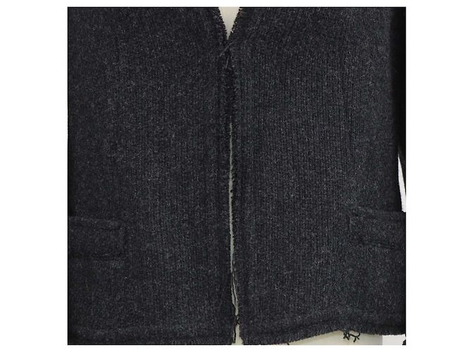 Autre Marque Y's by Yohji Yamamoto Tweed-Blazer in Dunkelgrau - Ansicht 4