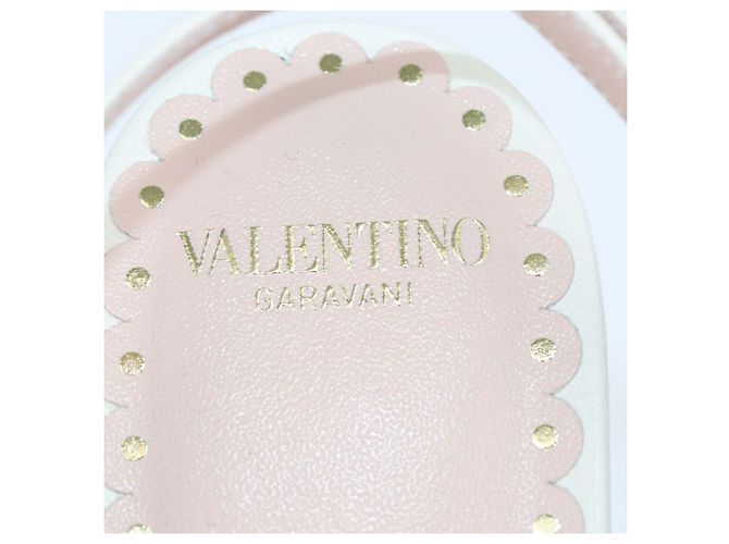 Décolleté Slingback Bepointy in pelle Avorio e Marrone Valentino - vista 6
